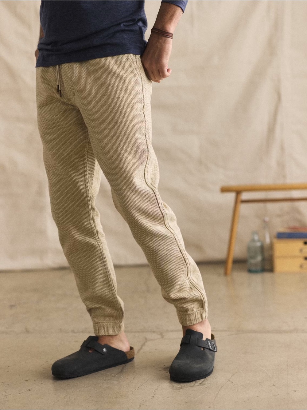 Taylor Stitch The Après Pant in Natural Sashiko